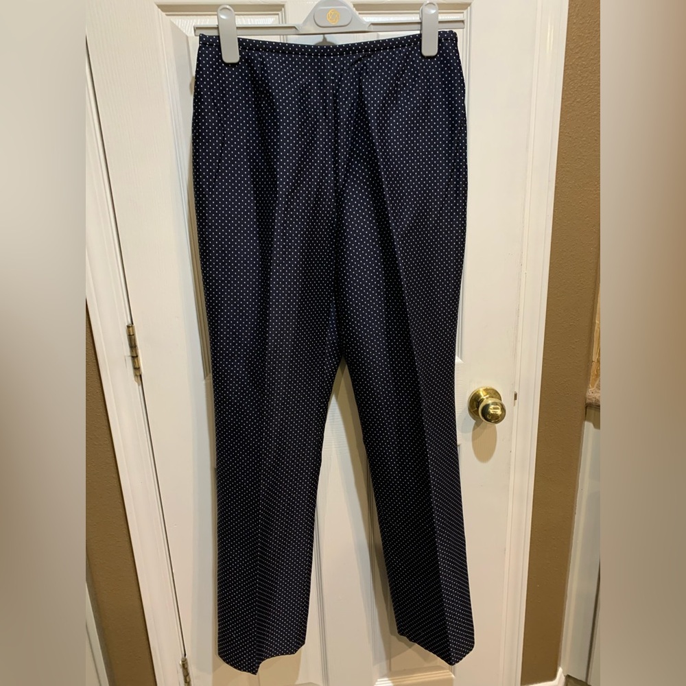 Dana Buchman Navy Microdot Dress Pants